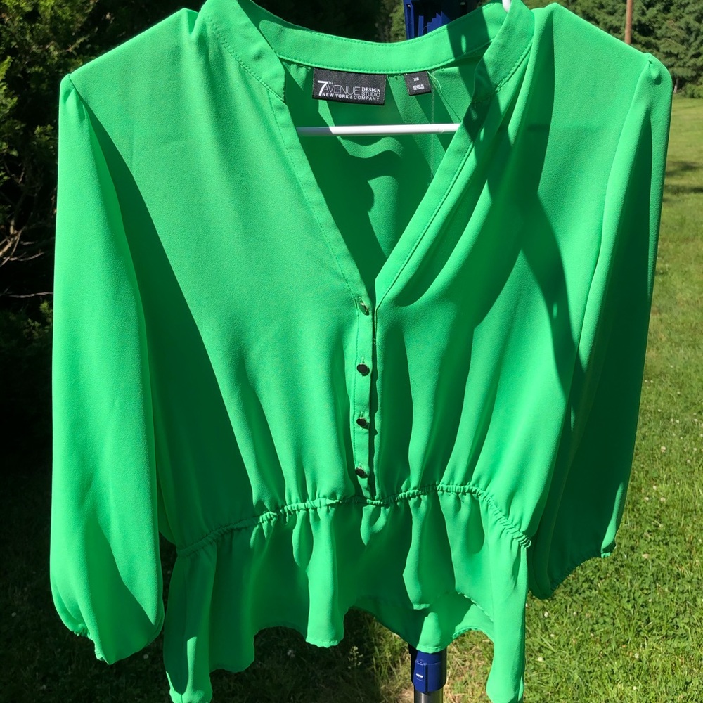 SOLD! New York and Company Peplum Blouse Size XS